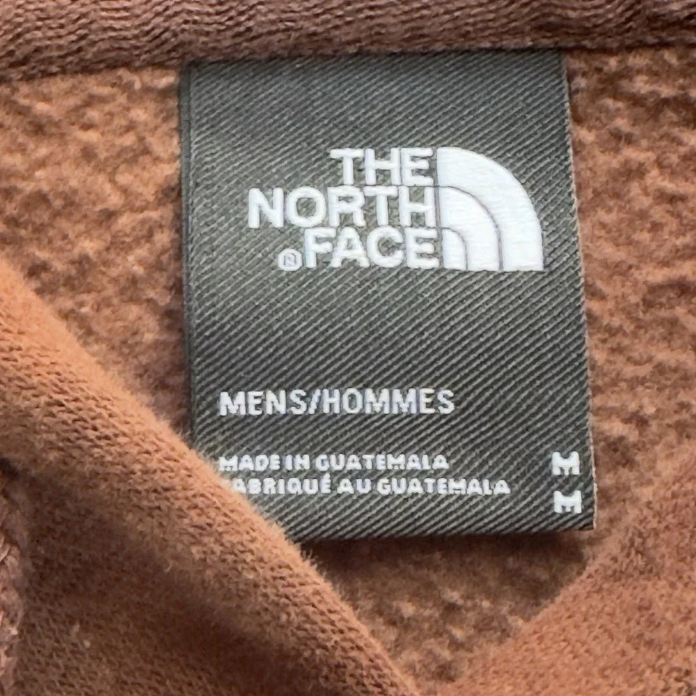 The North Face Mens Medium Hoodie Brown Pullover Sweatshirt Big Logo Graphic